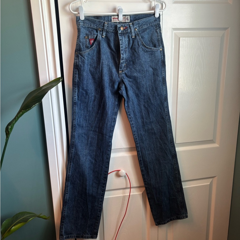 Wrangler Blue Straight Jeans Classic Denim